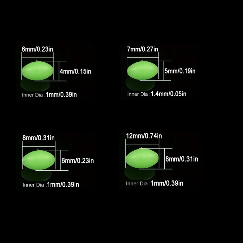 100pcs/lot Oval Night Luminous - Fishing Lure Making Kit 评论和价格