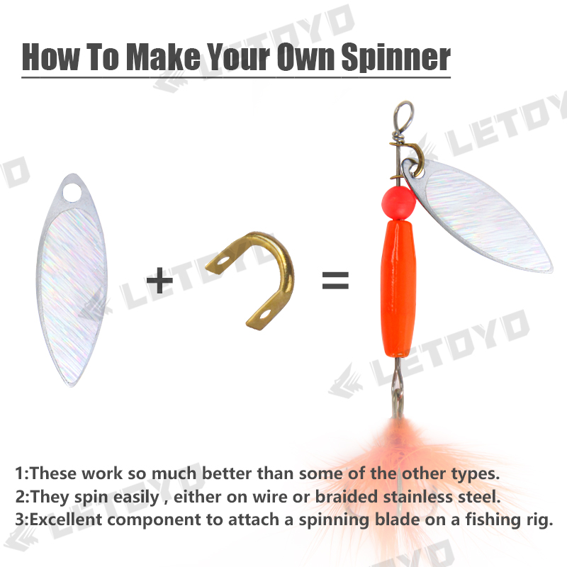 LETOYO 100pcs Folded Clevises  - Fishing Lure Spoon 评论和价格