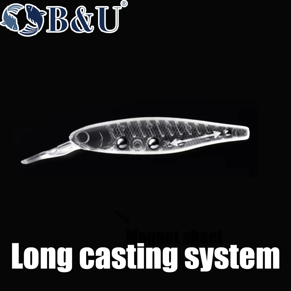B&U  68mm 3D Printing Shad Sus - Fishing Lure Jerkbait 评论和价格