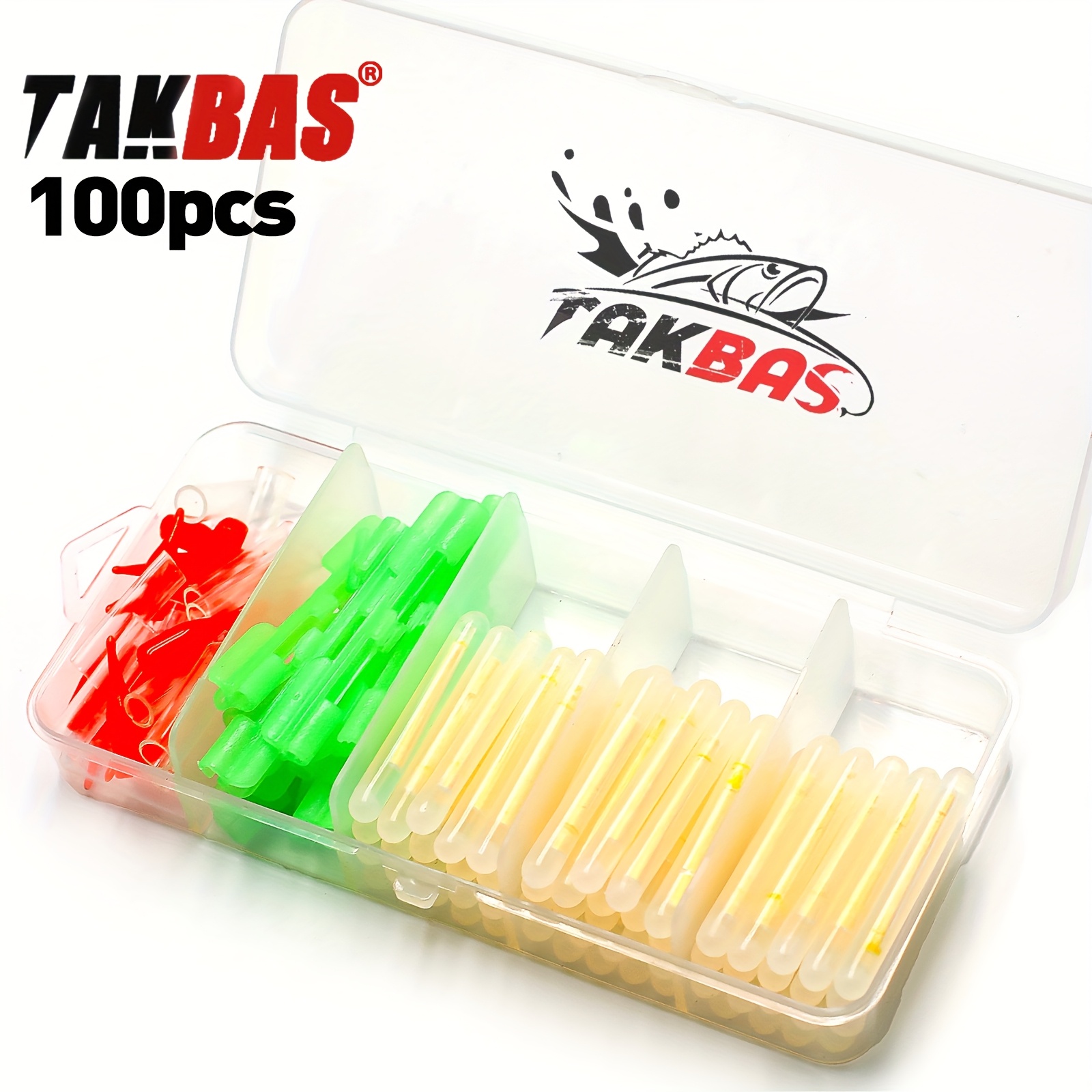 100PCS Fishing Glow Sticks Set - Fishing Lure Making Kit 评论和价格
